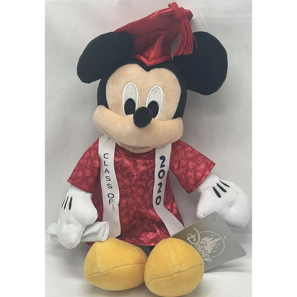 Disney Parks Mickey Mouse Graduation Class of 2020 Plush Stuffed Animal New Tags
